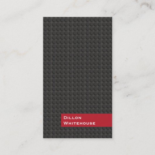 Musicien cool Carte de visite noir et rouge (Devant)