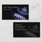 Musicien de guitare acoustique Carte de visite ble (Devant / Derrière)