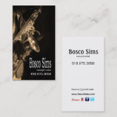 Musicien de saxophoniste pour la carte d'industrie (Devant / Derrière)