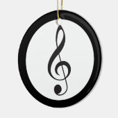 Musicien Gift Musician Treble Clef Keepomwille Keramisch Ornament (Links)