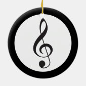 Musicien Gift Musician Treble Clef Keepomwille Keramisch Ornament (Achterkant)