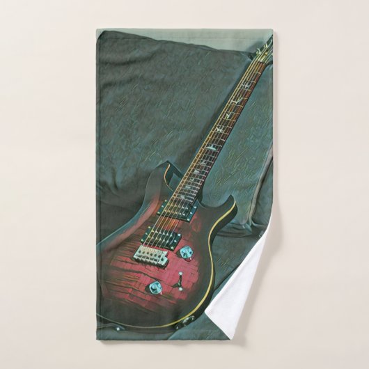 musicien guitare amoureux cadeau (Serviette à main)