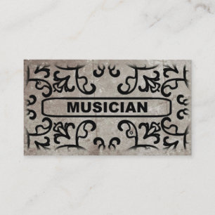 Musicien Marble Damask Carte de visite