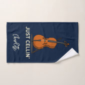 Musicien Personnalisé Cello Script Monogram (Serviette à main)