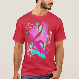 MusicienMuziek LoverBird LoverColorful Muzieknoten T-shirt