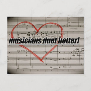 Musiciens Duet Meilleure carte postale