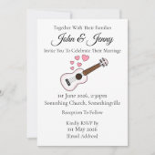 Musiciens Ukulele Faire-part de mariage Uke (Devant)