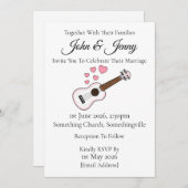 Musiciens Ukulele Faire-part de mariage Uke (Devant / Derrière)