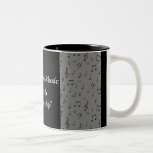 MusicNoteMug-pas elke kleur aan Tweekleurige Koffiemok