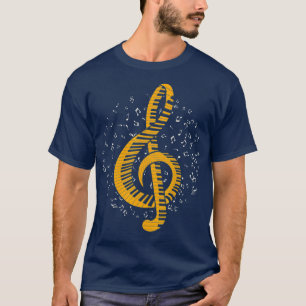 Musicus Gift Idea Muzieknoten Musical Piano T-shirt
