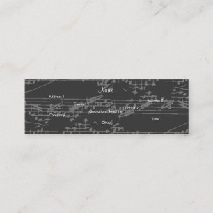 Musicus Gray Notes Brit Guitar III Mini Visitekaartje