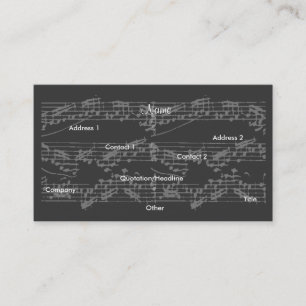 Musicus Gray Notes Brit Guitar IV Visitekaartje