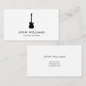 Musicus Guitar Minimalist Modern Visitekaartje (Voorkant / Achterkant)