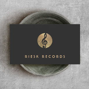 Musicus Music Note Gold Sequin Visitekaartje