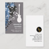 Musicus musical Notes Guitar Riff Visitekaartje (Voorkant / Achterkant)