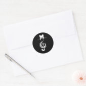 Musicus Musicus, muzikant Ronde Sticker (Envelop)