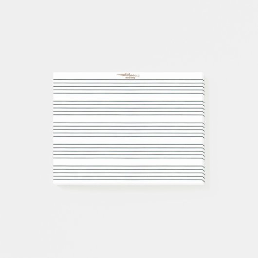 Musik- Instrument - Notenlinien - Notenpapier Post-it® Notes (Voorkant)