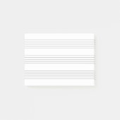 Musik Notenlinien, minimalistisch Post-it® Notes (Voorkant)