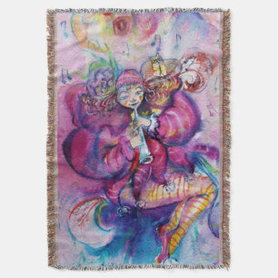 MUSIKALE ROZE CLOWN MET UIL DEKEN