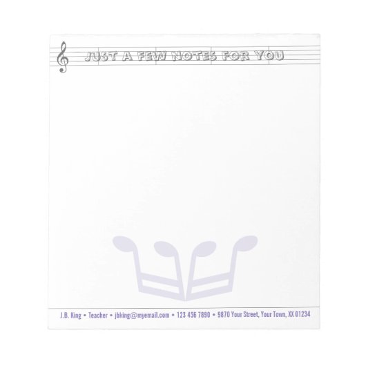 Musikkönig Notitieblok (Voorkant)