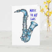 MUSIQUE À MES OREILLES CARTE D'ANNIVERSAIRE (Fleur jaune)