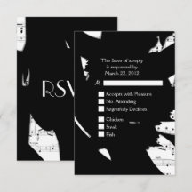 Musique Abstraite Noir et Blanc RSVP avec Choix de
