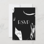 Musique Abstraite noire et blanche RSVP avec choix (Dos)