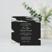 Musique Abstraite thème Faire-part de mariage vert (Debout devant)