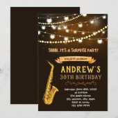 Musique adulte anniversaire thème invitation (Devant / Derrière)