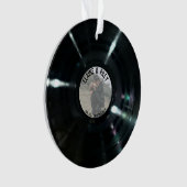 Musique=Amour Arrondi Vinyl Record Ornament (devant)