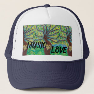 MUSIQUE AMOUR CASQUETTE PAR L'ARTISTE PAULA REILLY