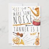 Musique Anniversaire Invitation (Devant)