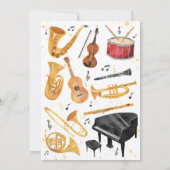 Musique Anniversaire Invitation (Dos)