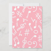 Musique anniversaire invitation pink chalkboard fi (Dos)