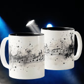 Musique Aquarelle Encre Céramique Mug