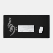 Musique - Arbre Bass Clef Desk Mat (Clavier et souris)