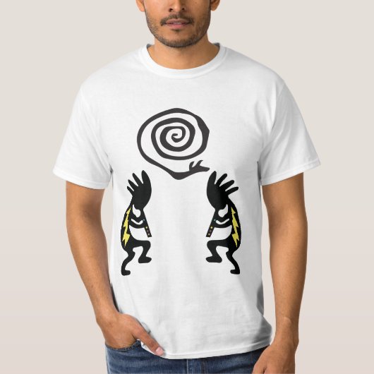 Musique autochtone de serpent Kokopelli T-Shirt (Devant)