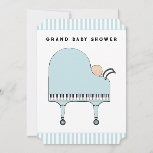 Musique baby shower Invitations thématiques (Devant)