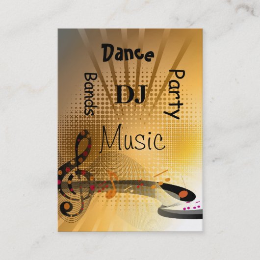Musique carte de visite DJ Dance Party Bands (Devant)