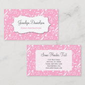 Musique Carte de visite Pink professeur musicien c (Devant / Derrière)