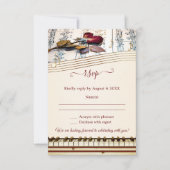 Musique classique Mariage à thème carte RSVP (Devant)