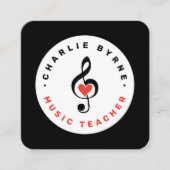 musique clef professeur de musique Carte de visite (Devant)