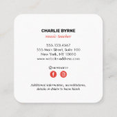 musique clef professeur de musique Carte de visite (Dos)