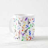 Musique colorée Notes Mug (Devant gauche)