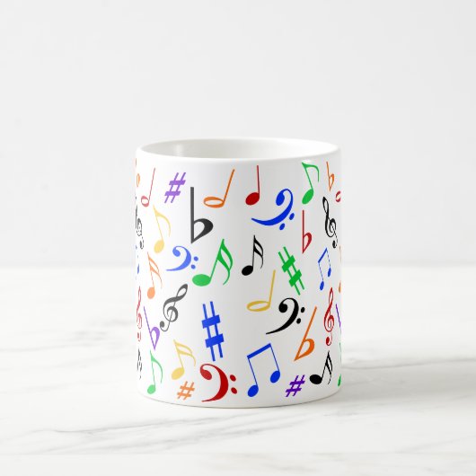 Musique colorée Notes Mug (Centre)