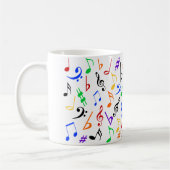 Musique colorée Notes Mug (Gauche)