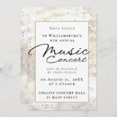 Musique Concert Performance Invitation Elegant Gol (Devant / Derrière)