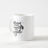 Musique connecte les gens Typographie Mug (Devant gauche)