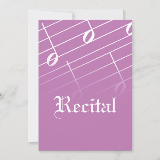 Musique Considérant Invitation (Devant)