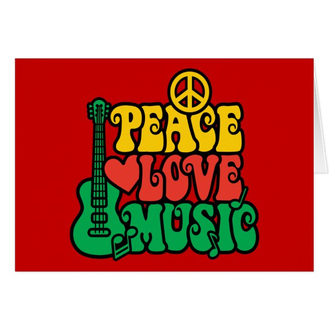 Musique d'amour de paix de reggae (Devant horizontal)
